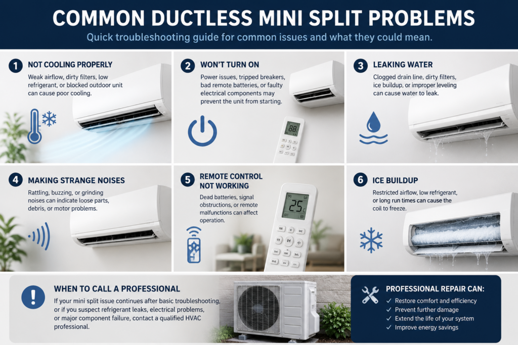Common Ductless Mini Split Problems